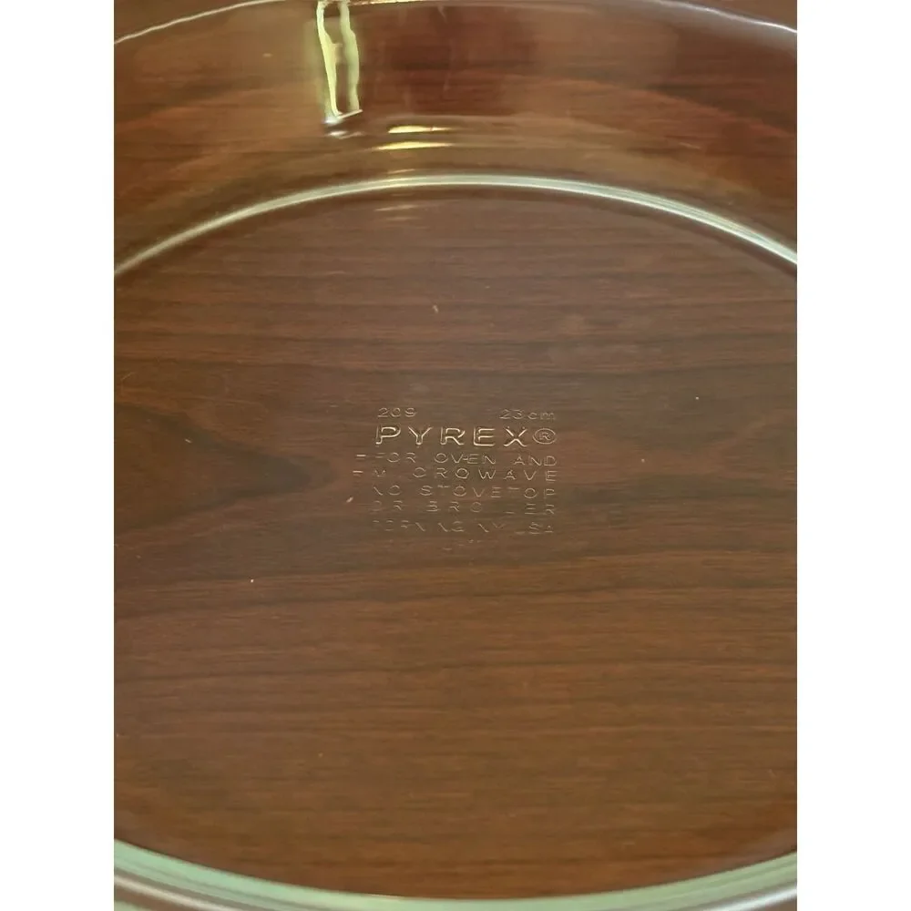 Vintage Pyrex 209 Clear Glass 9 Inch Pie Plate Baking Dish Pan 23cm USA